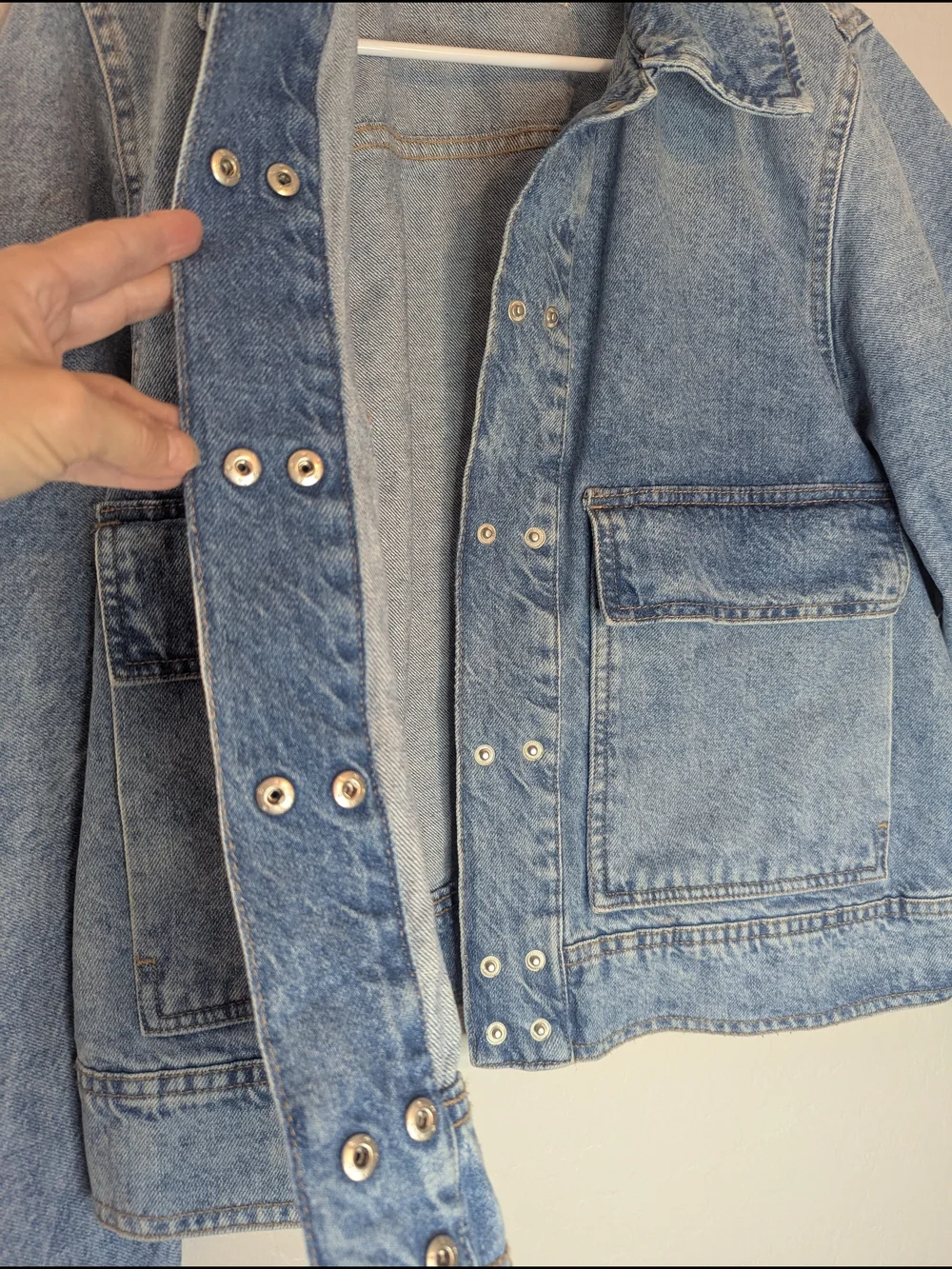 Free People Suzy Oversized Denim Jacket - Size S - Picture 7 of 11
